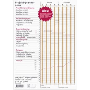 Kalender Mayland Project Planner A5 2026, FSC, 5 stk