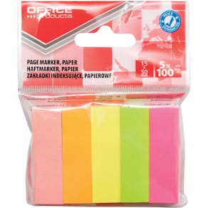 Indextabs Office Products, 15 x 50 mm, ophangzakje van 5 x 100