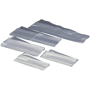 Plastikposer LD-PE 25 µm, 120+35x340 mm klar, 1000 stk