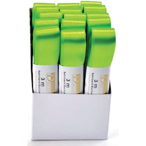 Geschenkband Goldina Doppelsatin, 25 mm x 3 m, apfelgrün