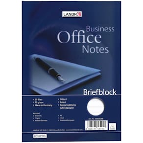 Briefblock LANDRE Work, A5, liniert, 50 Blatt, weiß