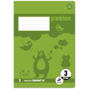 Schulheft Staufen Premium Academy A4 32 Blatt, Lin 3, Doppellinie