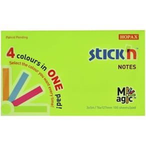 Notes BNT Stick'n Magic neon, 127x76 mm, 12 blokke