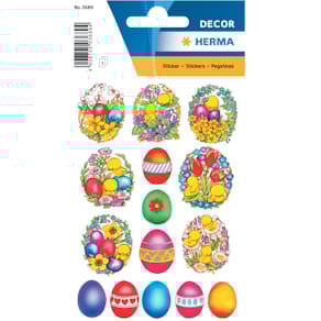 Schmucketikett HERMA Oster Kompositionen, Blumen & Küken, 45 St.