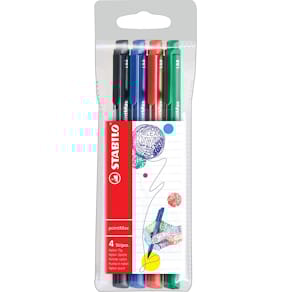 Schrijfstift STABILO pointMax, 0,8 mm, etui van 4 stuks