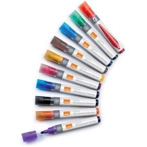 Whiteboardpenna NOBO Liq rund mix 10/fp