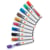 Whiteboardpenna NOBO Liq rund mix 10/fp
