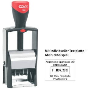 Selbstfärbestempel COLOP Classic Line 2360, mit Platte