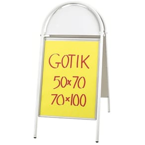Gatuställ Gotik Vit, 70x100cm