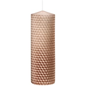 Stumpenkerze Weihnachten, Bienenwabe, braun