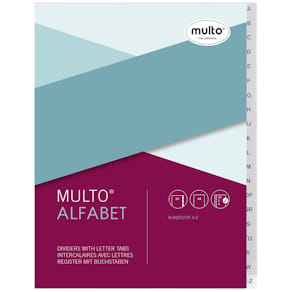 Tabbladen Multo voor A4, uit PP, set A-Z