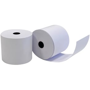 Thermorolle Q-CONNECT, 57-45-12 mm, weiß, Packung mit 5 Stück