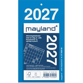 Afrivningskalender Mayland 2027, 80 x 142 mm, FSC