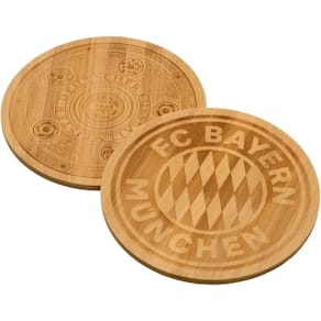 Brotzeitbrettchen FC Bayern Rekordmeister, rund, 2 Stück