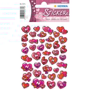 Schmucketikett HERMA Herzaugen, 40 Stück, bunt