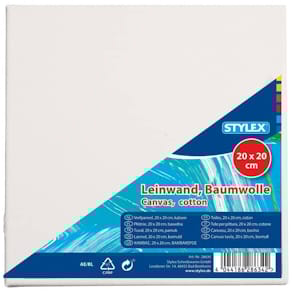 Keilrahmen STYLEX, 20 x 20 cm, weiß