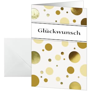 Designkarte Sigel Golden Bubble, 10+10 St.