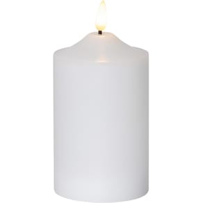 Blockljus STAR T LED Top 7,5x15cm vit