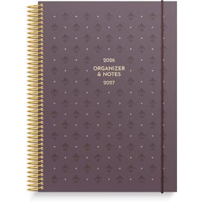 Kalender Organizer & Notes vinröd 26/27