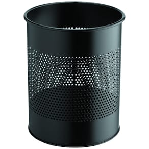 Papiermand Durable metaal, 15 l, perforatie, zwart