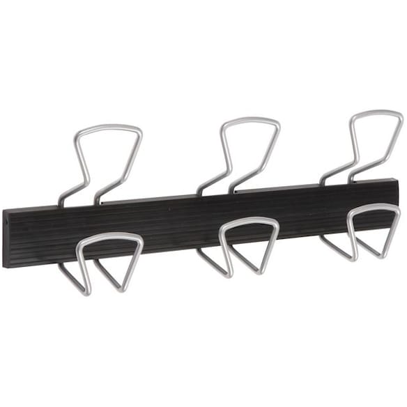 Klesknagg ALBA 3 kroker 48cm sort/metal