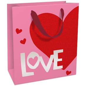 Geschenktragetasche Braun+Company Liebe, rosa/rot