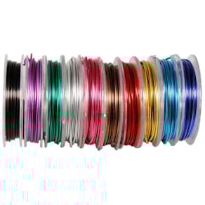 Aluminiumtråd, 3m x 10 färger