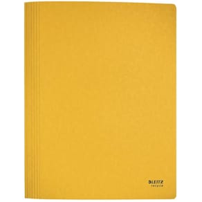 Elastikmappe Leitz Recycle A4 gul, karton, 10 stk