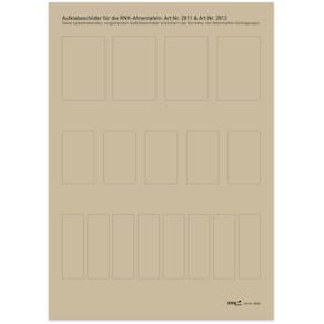 Aufklebeschilder RNK Illustrierter Baum, DIN A4, selbstklebend