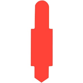 Stecksignal Elba, PVC, rot