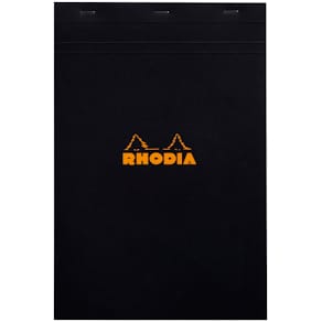 Rhodia head stapled pad black N°19 squar
