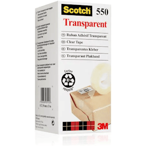 Kontorstejp Scotch 550 Transparent, 19mm x 33m
