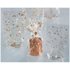 Cellglasbeutel Folia, Weihnachtsmotiv, 180x300mm, gold