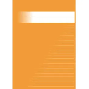 Skrivhäfte A4 linjerat 8,5mm orange