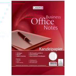 Kanzleipapier LANDRE A3 auf A4, kariert, weiß, 80 g/m², 250 Blatt