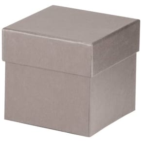 Geschenkkarton Rössler Boxline, taupe, 105 x 105 x 105 mm