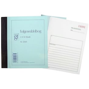 Følgesedler, Notesblok Grafical Delivery note, hvid, 108x150mm