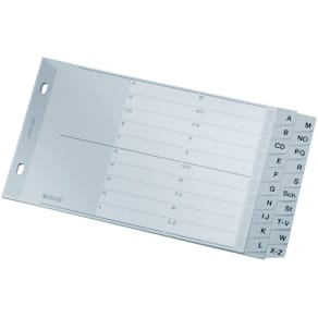 Register Leitz A-Z, A5 quer, grau