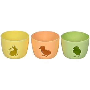 Windlicht, 5er-Set, Ostern, Eisen, sortiert