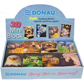Miniblock DONAU Tiermania, sortiert, 40 Blatt, 70 g/m²
