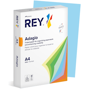 Färgat kopieringspapper Rey Adagio A4 80g 500/fp Bright Blue