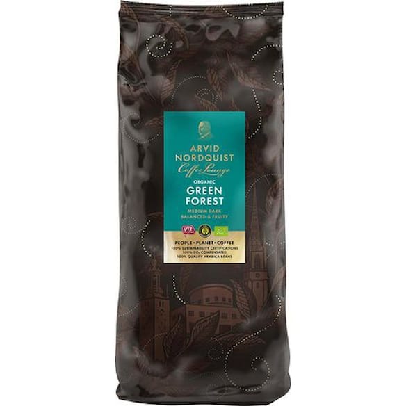 Kaffebönor A.NORDQUIST Green Forest, mellan-mörkrost, 1000g