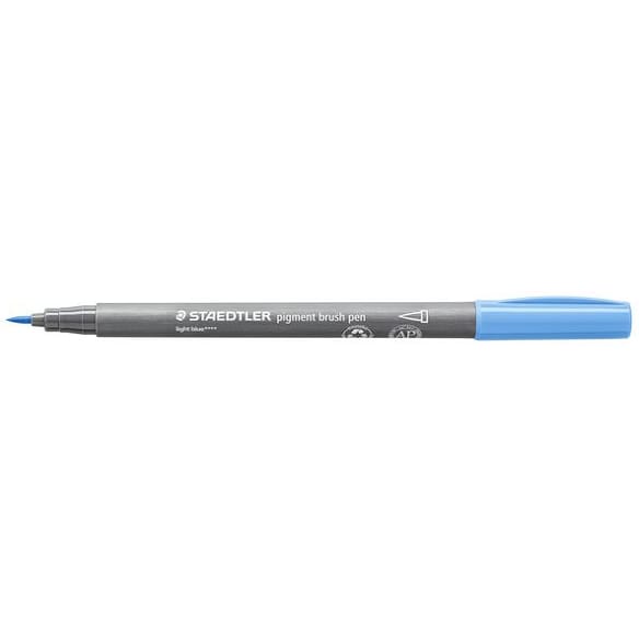 Fiberpenn STAEDTLER brush lys blå