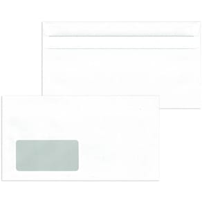 Briefumschlag MAILMEDIA Kompakt, C6/5, mit Fenster, weiß, 75 g/m²