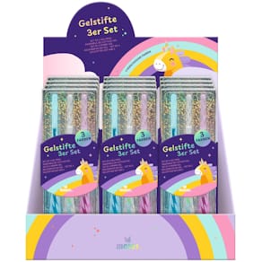 Gelstifte MOSES. Holo, 3 Stück, schimmerndes Design, farbig sort.