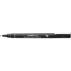 Fineliner Uni-ball Pin, ronde punt, 1,0 mm, zwart