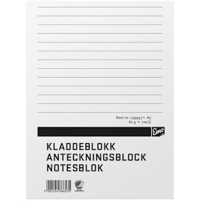 Anteckningsblock A5 100 blad TF linj