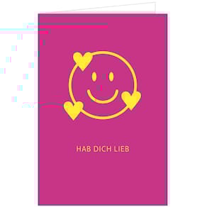 Grußkarte Noname Valentinstag, bunt, inkl. Umschlag, 11,5 x 17 cm