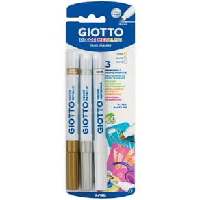 Faserschreiber Giotto, 3 St., gold/silber/weiß