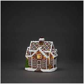 Dekoration Pepparkakshus LED 25x27cm